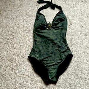 Bathing suit green one piece